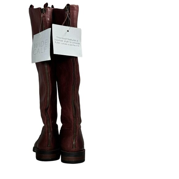 FRANCO SARTO Womens Meyer Block Heel Leather Riding Boot Size 5 wide calf - Picture 7 of 9